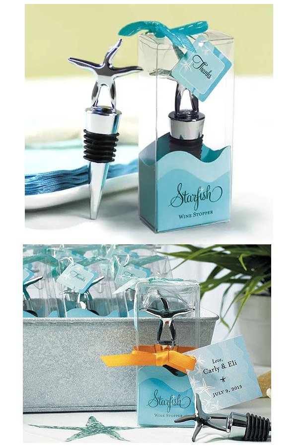 Starfish Bottle Stopper Wedding Favours